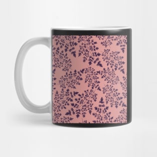 Hedgerow ferns on dusty pink Mug